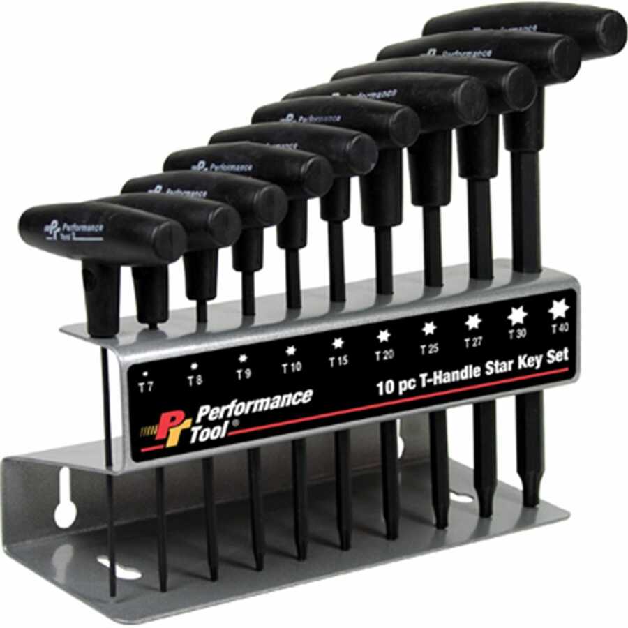 10 pc T-Handle Torx Set - Durable Steel with Grip