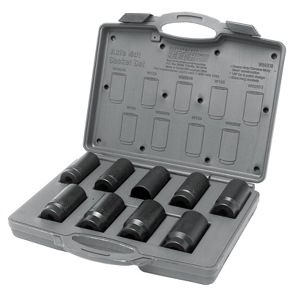 9PC. AXLE NUT SOCKET SET