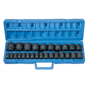 26 Piece 1/2" Drive Metric Master Impact Socket Se...