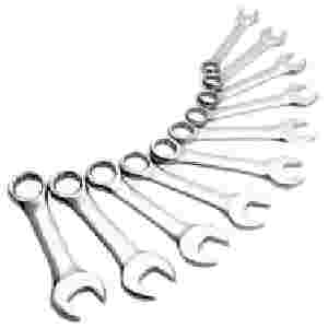 Metric Stubby Combination Wrench Set - 10-Pc