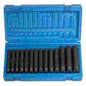 1/2 In Dr Deep Metric Impact Socket Set - 14-Pc...