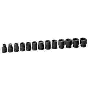 3/8 In Dr 6 Pt Std Metric Magnetic Impact Socket Set - 13-Pc