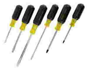 6-Piece Vinyl Grip Screwdriver Set