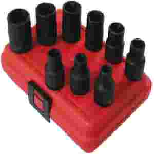 1/2\" Drive 9 Piece External Torx Impact Socket Set