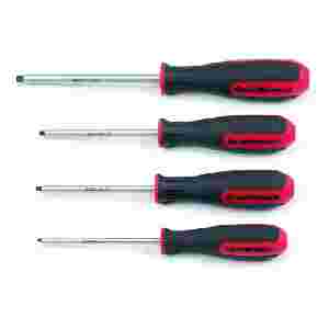 4 Pc. Square Dual Material ScrewDriver Set