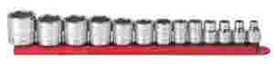 13 Pc. SAE 6 Pt. Standard Socket Set 3/8" DRIVE...