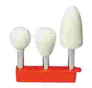 3 Piece Felt Polishing Bob Set