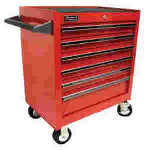 27 Inch 6 Drawer Professional Roller Cabinet Red...