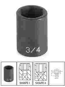 1/2" Drive x 2-3/16" Standard Impact Socket