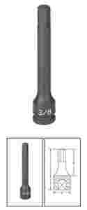 3/8 Inch SAE Hex Driver 4 Inch Length Impact Socket 3/8 Inch