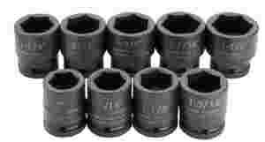 9 Piece 3/4" Drive Shallow 6 Point Impact Socket S...