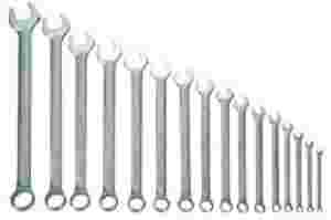 16 Piece Combination Wrench Set, 12 Point, SAE, in Vinyl Pouch (