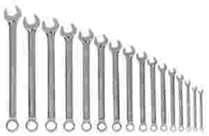 16 Piece Combination Wrench Set, 12 Point, SAE, in Vinyl Pouch (