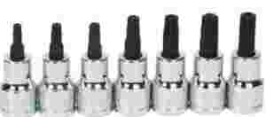 7 pc 3/8" Drive -Point Bit Tamper-Resistant Torx® Bit Socket Set