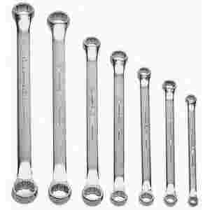 7 pc SAE Double Head 10° Offset Box End Wrench Set...