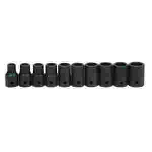 10 pc 1/2" Drive 6-Point Metric Shallow Socket Set...