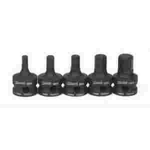 3/8" Drive Metric Impact Hex Bit Stubby Drivers 5 ...