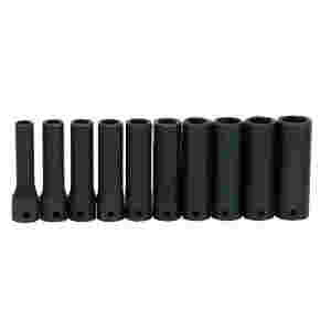 1/2 Inch Drive Deep 6 Pt Metric Impact Socket Set ...