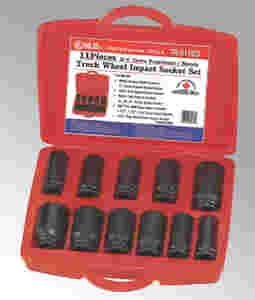 11 Pc 3/4" Drive Truck Wheel Impact Socket Set...