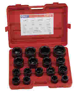 17 Pc 1" Drive Metric Impact Socket Set