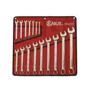 Chrome Fractional SAE Combination Wrench Set 16 Pc...
