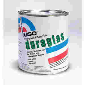 Duraglas Fiberglass Filled Filler Wide Mouth Squat Quart