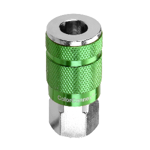 ColorConnex Body Coupler 1/4 Inch Type B ARO Green 1/4 Inch FNPT
