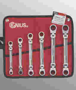 6PC Metric Double Flex Head Gear Wrench Set