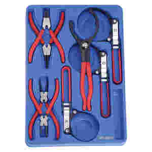 8PC Retaining Ring Pliers and Oil Filter Wrench Se...