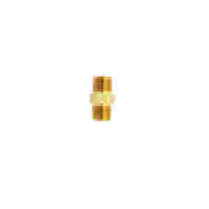 3/8" NPT x 1/2" NPT Male Hex Nipple - Brass Fitting