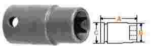 1/2" Square Drive Torx Socket E-18 Driver Size...