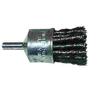 Wire Wheel Knotted End Brush 1-1/8" x 1/4 Inch Shank .020 Wire