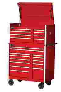 42" 13 Drawer Commercial Roll Cabinet - Red