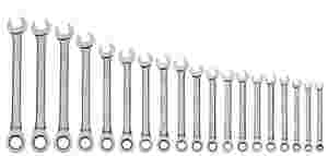 19 pc Metric Combination Ratcheting Wrench Set...