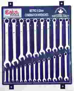 48PC Metric Combination Wrenches Display Board...