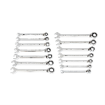 14 Pc. 90-Tooth 12 Point SAE Reversible Ratcheting...