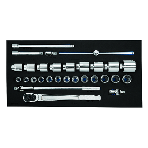 29 pc 3/4 Drive 12-Point SAE Socket and Drive Tool...