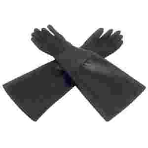 Sandblasting Gloves Rubber, Cloth Lined 24 In L x 6 Inch Dia