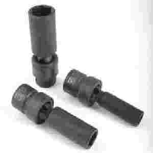 3/8 In Dr Impact Flex Socket, 6 Pt, Deep, 10mm