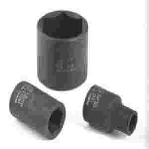 3/8 In Dr Impact Socket, 6 Pt, Std, 15mm