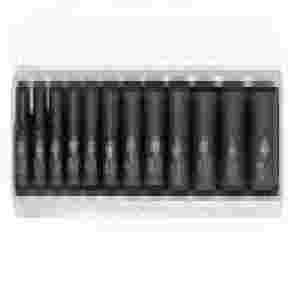 3/8 In Dr 6-Pt Std SAE Impact Socket Set - 12-Pc