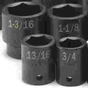 1/2 In Drive 6 Pt Std Fractional Impact Socket - 7/16 In