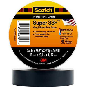 Scotch(TM) Vinyl Plastic Electrical Tape - 3/4 In x 52 Ft