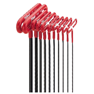 10-Pc Cushion Grip Hex T-Key Set - 3/32-3/8 In...