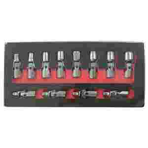 1/4" Drive 6 Point Metric Flex Socket Set 12-Pc