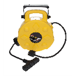 50 Ft Retractable Polymer Cord Reel w/ 4 Outlets 15amp