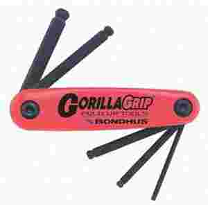 5 Pc. Metric Ball End GorillaGrip Hex Fold Up