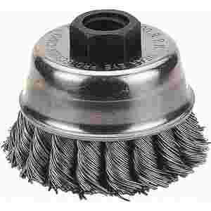 Knot-Type Wire Cup Brush 3" Diameter 5/8"-11 NC Th...