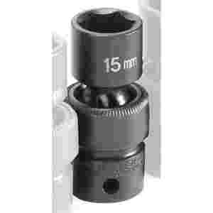 3/8 Inch Drive Standard Universal Impact Swivel Socket 15mm