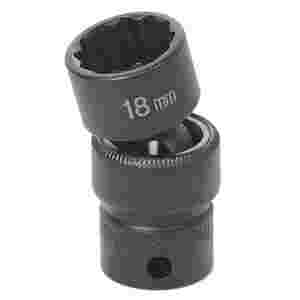 3/8 Inch SAE 12 Point Standard Universal Impact Swivel Socket 7/